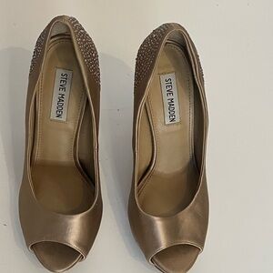 Zara Tan High Heel Peep-Toe Shoes